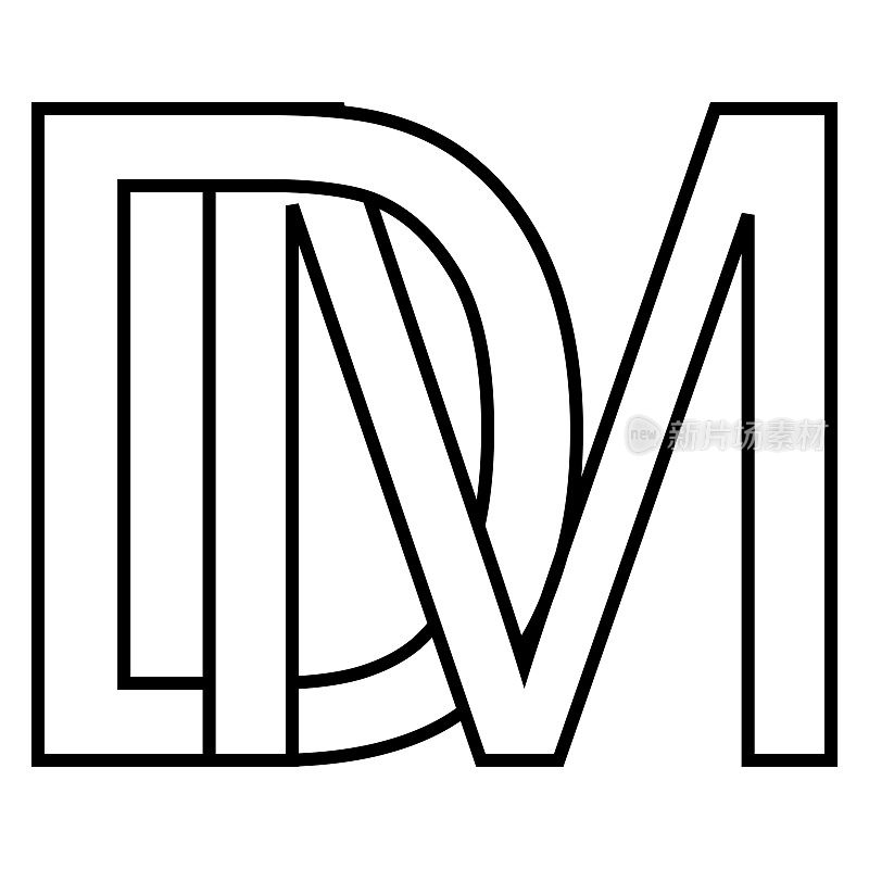 标志符号dm md图标符号dm交错字母dm